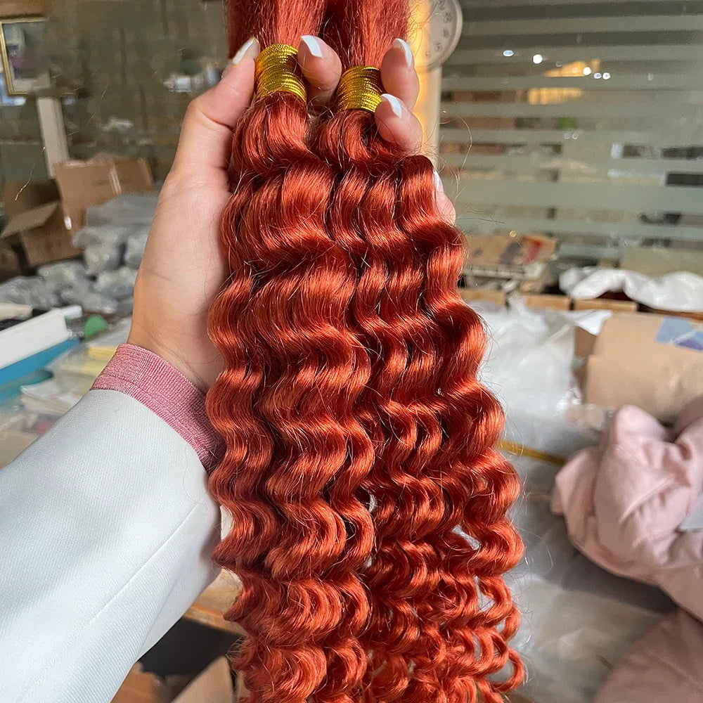 2 paquets de cheveux humains pour tresses bohèmes, 14 pouces 100G 10A, cheveux brésiliens vierges ondulés en vrac pour tresser