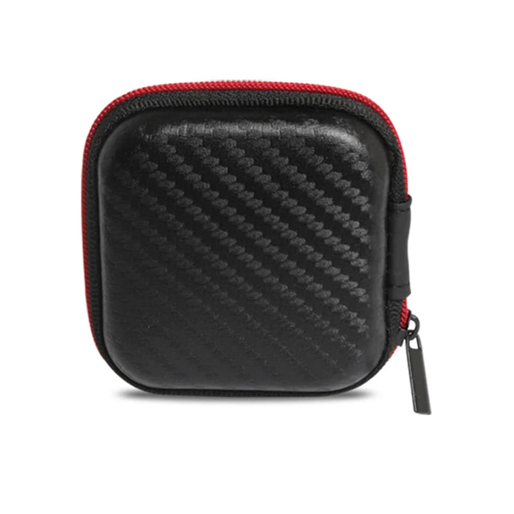 Earphone Storage Bag Square Headset Box Indoor Outdoor Travelling Earphones Storaging Case Accessories with Zipper