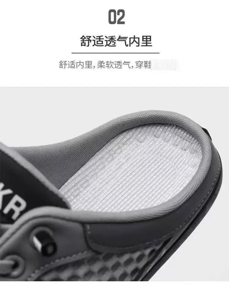 Men's Fashion Soft-soled Half Slippers Summer Men Trendy Bottom Casual Shoes Soft Sole Support Shoes Sneakers Zapatos De Hombre - Shoppiline