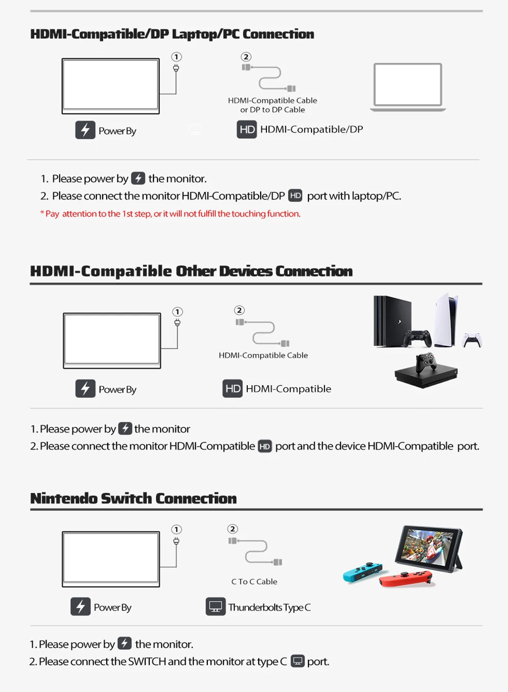 ZEUSLAP 16" 2.5K 144hz Portable Monitor 2560*1600 16:10 100%sRGB 500Cd/m²  Travel Gaming Display for Laptop Switch ps4 ps5 Xbox - Shoppiline