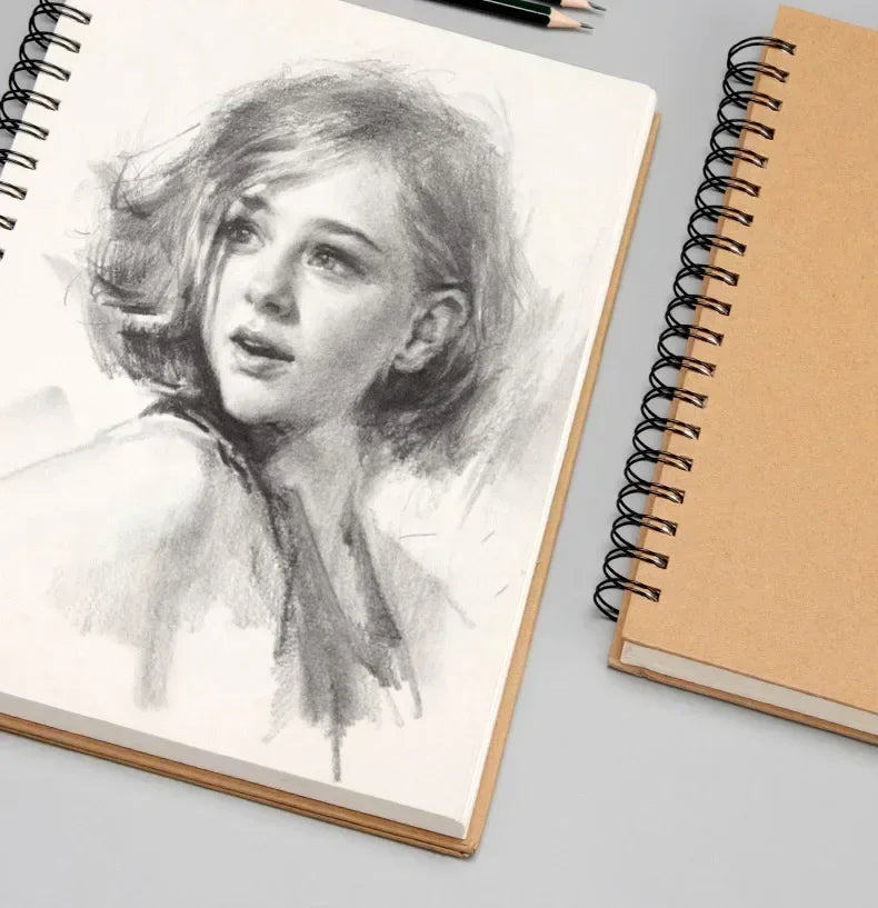 Art Sketchbook 160gsm 30 Sheets/60 Pages Drawing Watercolor Spiral Notebook For Sketching