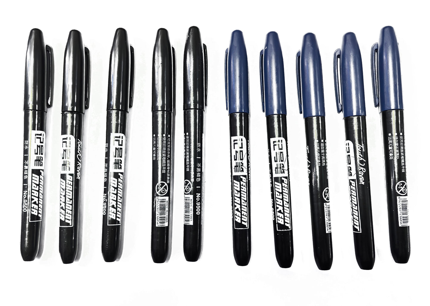 6 PCS Permanent Marker Pen Manga Drawing Markers Black Blue Red Waterproof Ink Sketch Pens Stationery Art School Supplies - Shoppiline