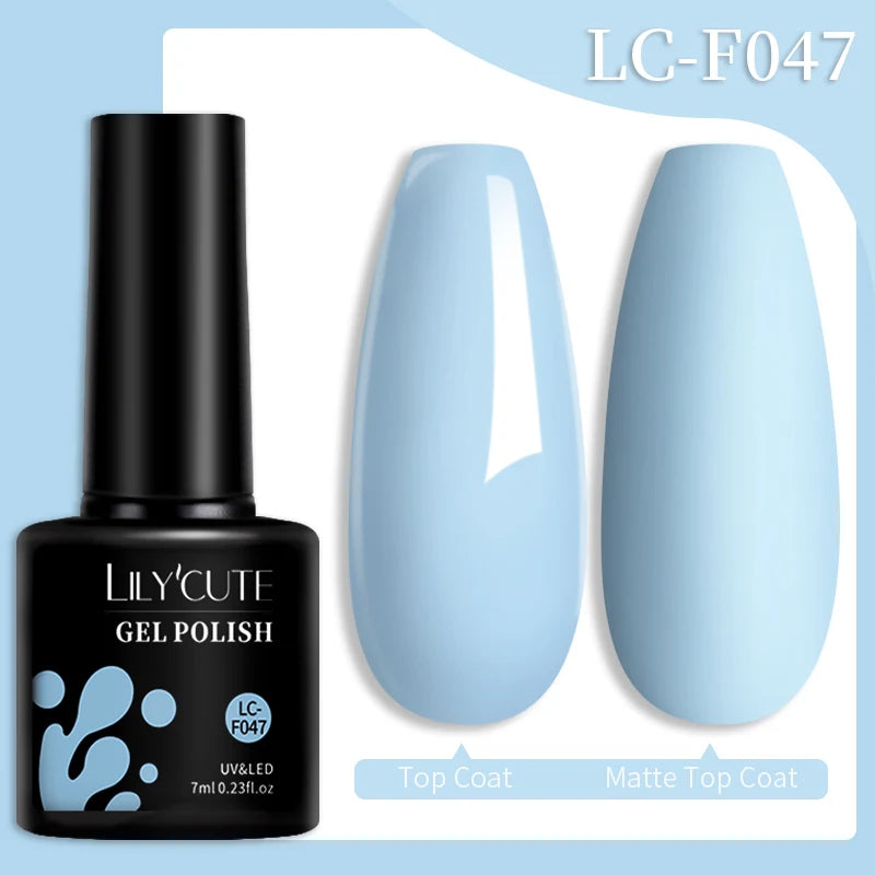 LILYCUTE 129 Colors 7ML Nail Gel Polish Nail Supplies Vernis Semi Permanent Nail Art Manicure Soak Off LED UV Gel Nail Varnishes