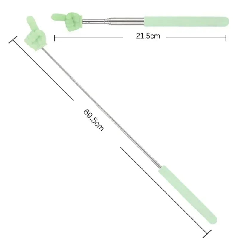 Colorful Finger Reading Sticks Stainless Steel Pointer Parent-Child Finger Reading Sticks Telescopic Rod Kids Teaching Tool