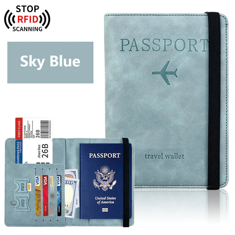 Reisepasshülle für Reiseutensilien Reisepass-Brieftaschen-Etui für Reisezubehör, Reisepassbuchhüllen für Damen/Herren