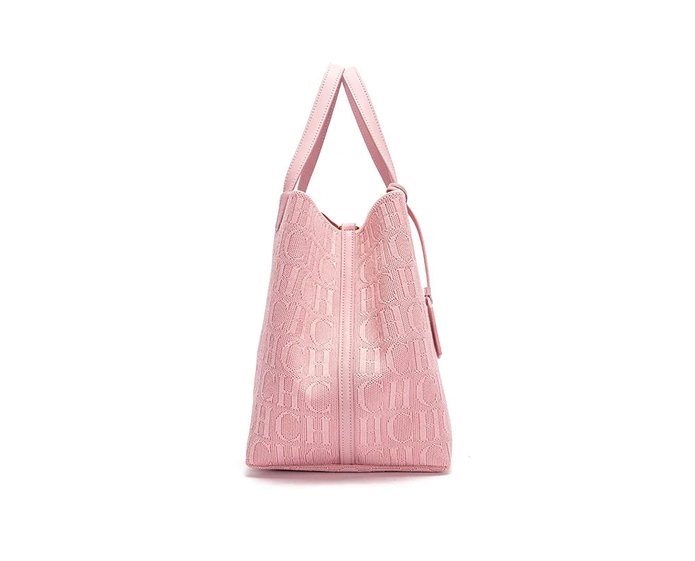 CH High Quality Craft Large Capacity Handbag Ladies Shoulder Bag Fashion Classic New Pure Color Outer Pocket Ladies Handbag - Shoppiline