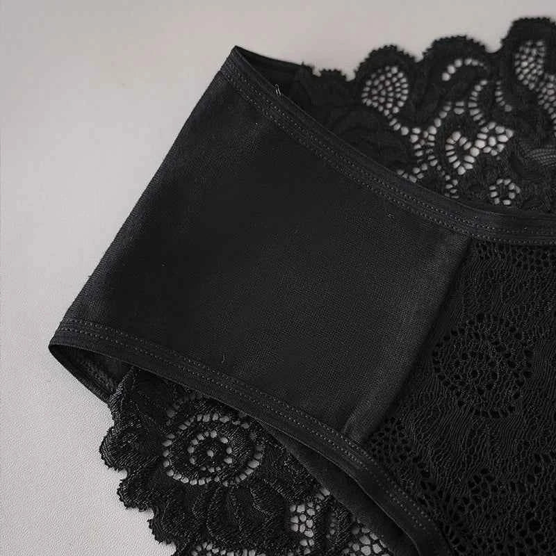 3PCS/Set Luxury Floral Embroidery Lace Panties Women Briefs Sexy Hollow Lingerie Female Underwear Ladies Breathable Underpants