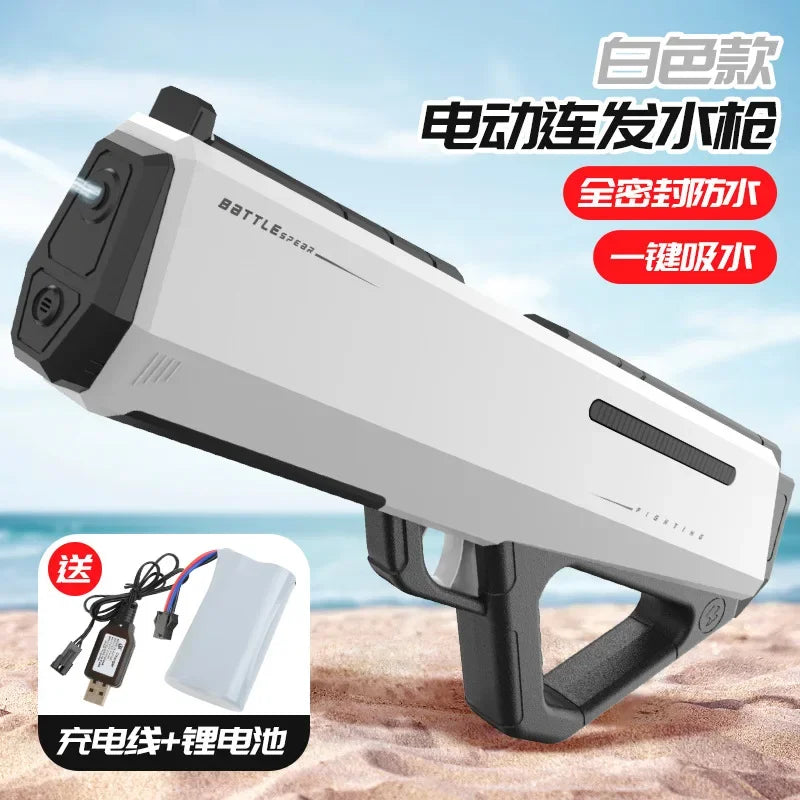 Automatic Water Gun Toys Powerful Electric Water Absorption Spray Blaster Water Pistol Pool Outdoor Toys For Adult Kids Boys