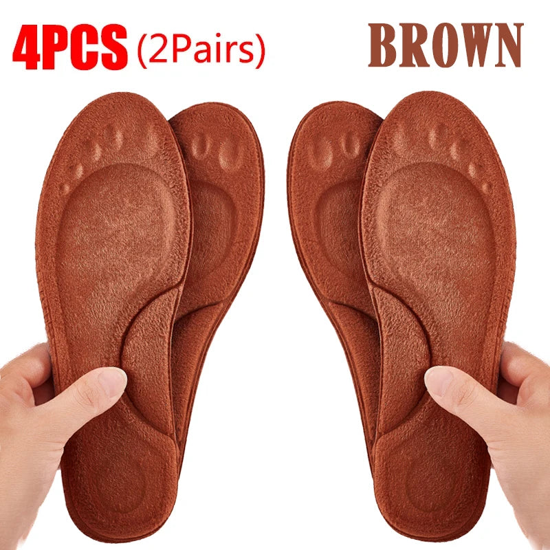 4D Massage Warme Stapel Schuhe Einlegesohlen Superweiche Latex Sportschuheinlagen für Füße Laufen Basketballschuhsohle Fußgewölbestütze Orthopädisch