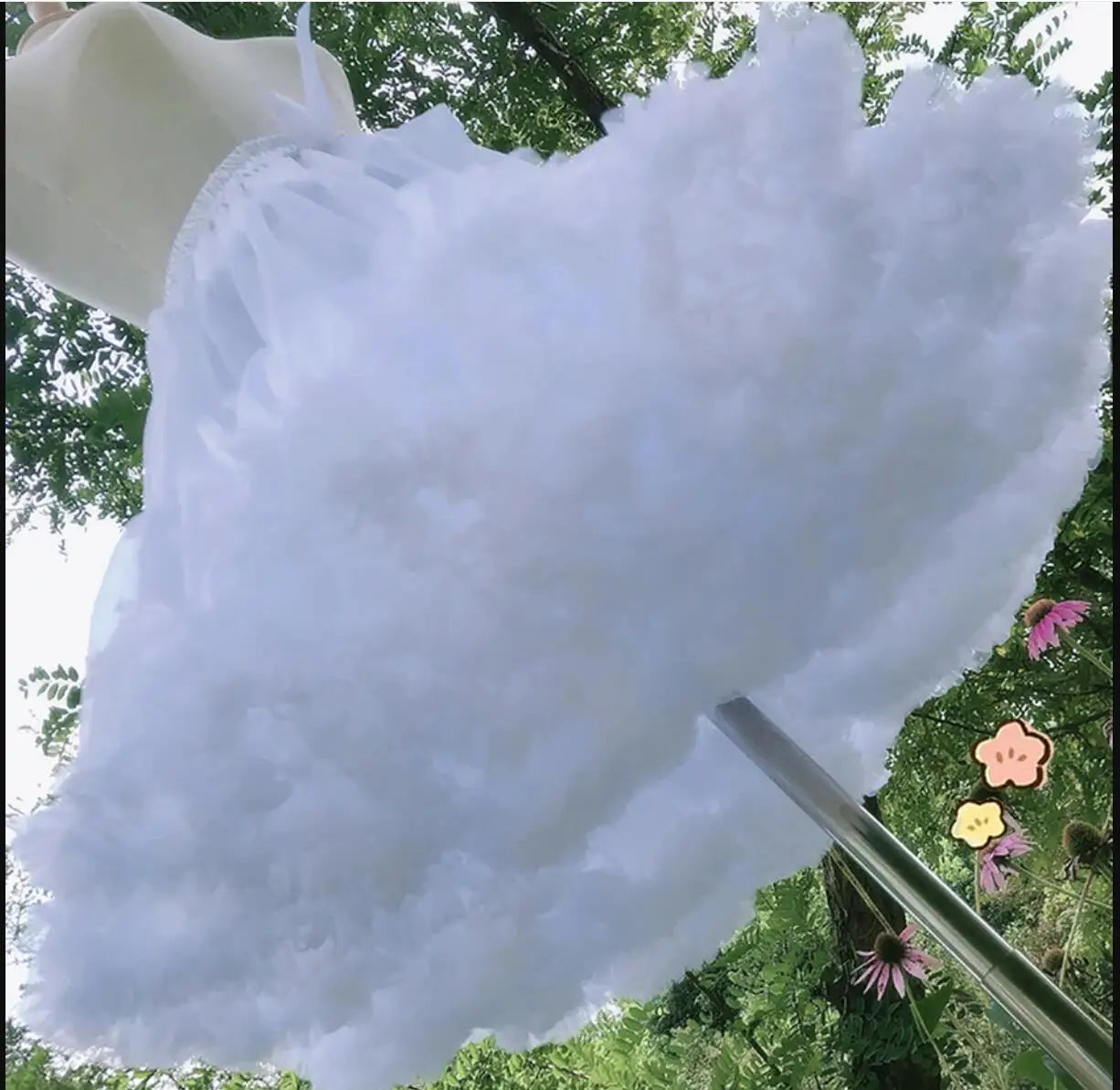Damen Blumenstil Lolita Reifröcke Krinoline Innerer Reifrock Cosplay Tüll Puffy Cancan Rock Unter Hochzeitskleidern