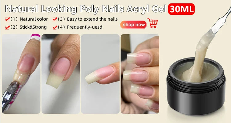 MSHARE Poly Nails Acryl Gel 60ml Builder UV Led Acrylgel Nagelverlängerungen Acryl Rosa Weiß Klar Acrylat HEMA TPO-freies Gel