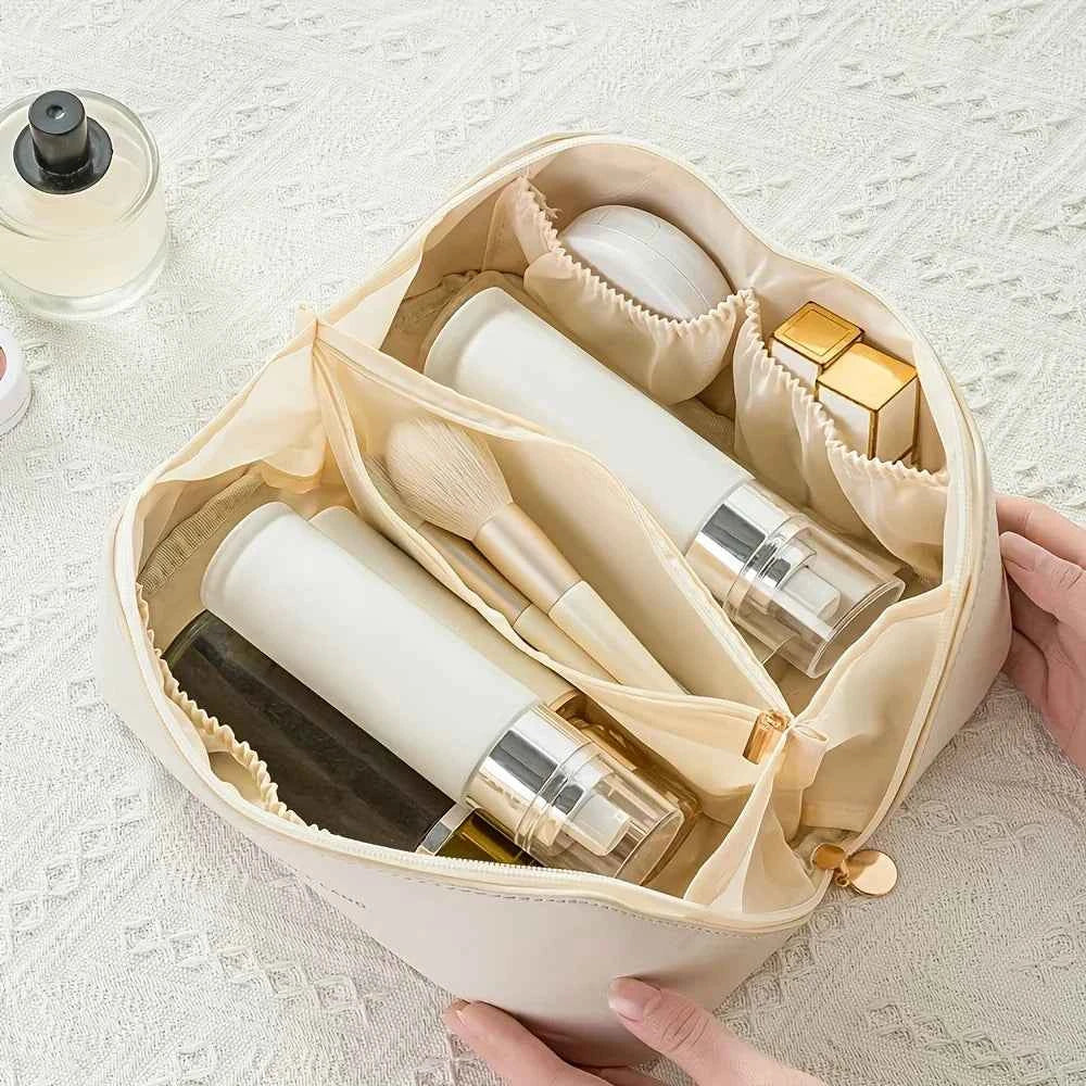 Women  Luxury Large Capacity Cosmetic  Bag Lady Box Travel Makeup Zipper Toiletries Organizer
