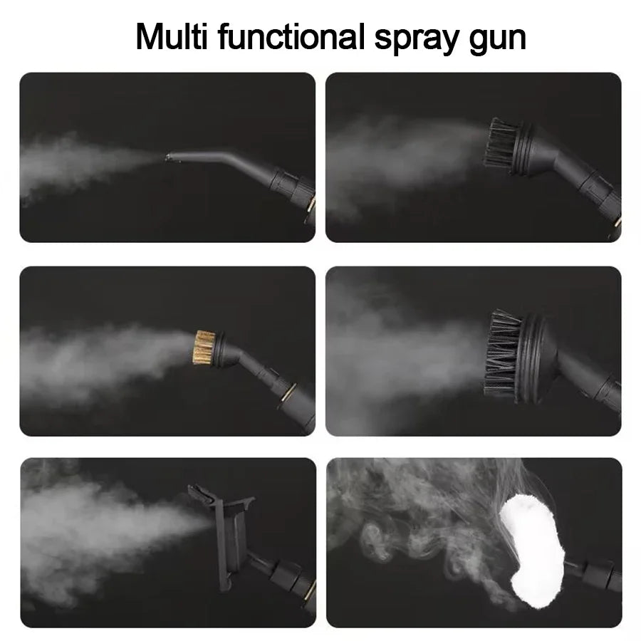 Portable Handheld Steam Cleaner High Temperature Pressurized Steam Cleaning Machine With Brush Heads For Kitchen Car - Shoppiline