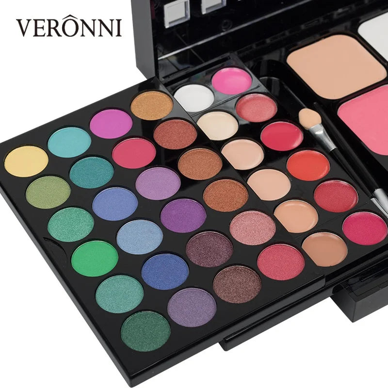 Palette de fards à paupières pailletés 40/74/78 couleurs Mat Imperméable Longue Tenue Poudre Compacte Trousse de Maquillage Outils de Maquillage pour Femmes
