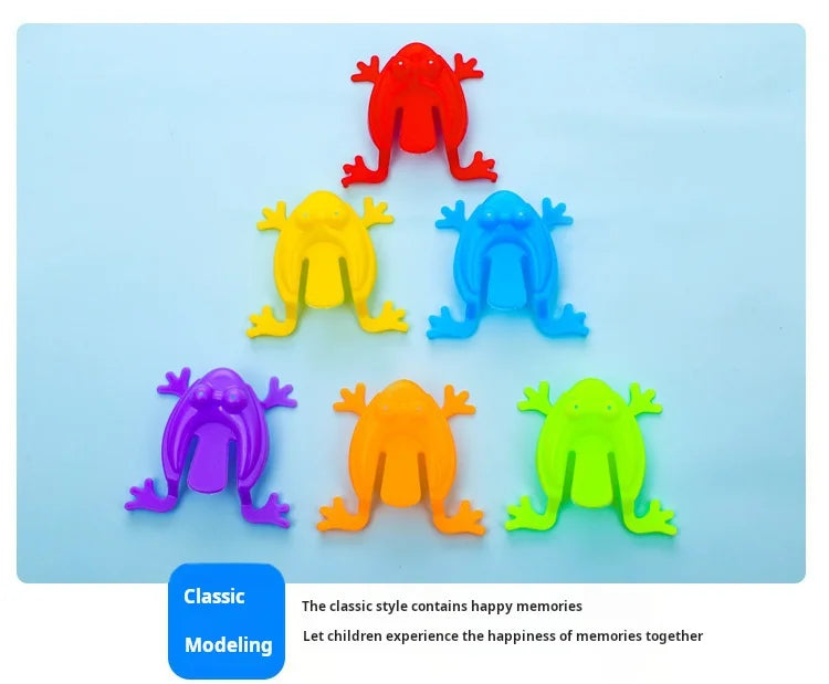 20pcs Solid Color Jumping Frog Plastic Bouncing Frog Jumping Frog Children Educational Toy,Gift for Kids Party Favors, Birthday