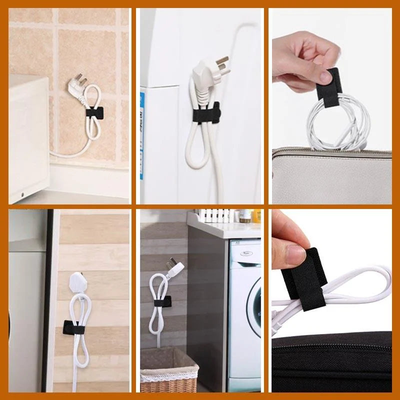 20/10/5PCS Releasable Cable Organizer Ties Mouse Earphones Wire Management Nylon Cable Ties Reusable Loop Hoop Tape Straps Tie