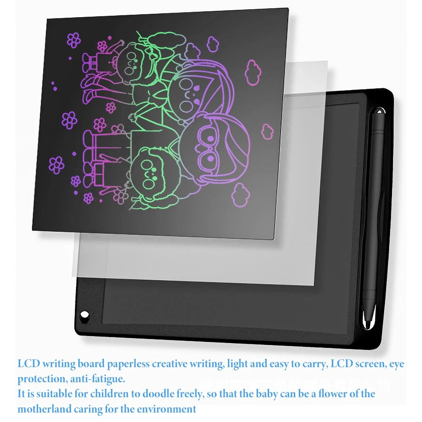 1Pc Writing board, graffiti board, electronic color drawing board, hand drawn board