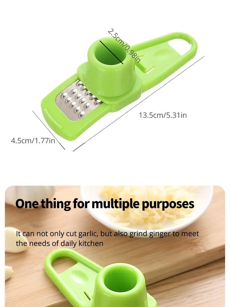 1 Green Pack Mini Garlic Grinder Creative Garlic Press Kitchen Garlic Mash Manual Garlic Mashing Green Kitchen Gadgets