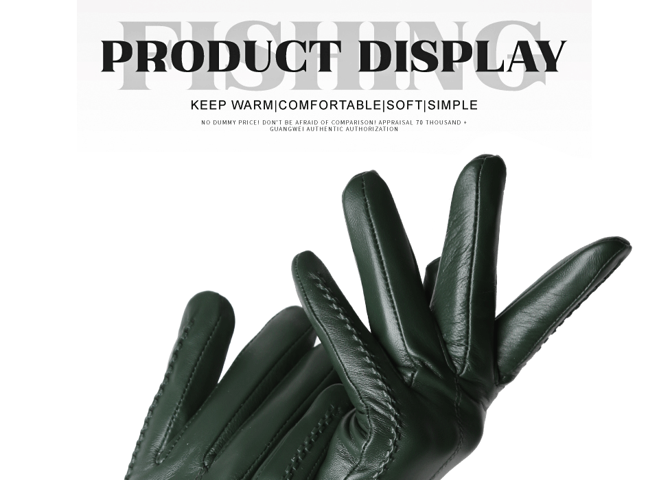 Women's sheepskin gloves winter warm plus velvet short thin touch screen driving color women's leather gloves good quality -2226
