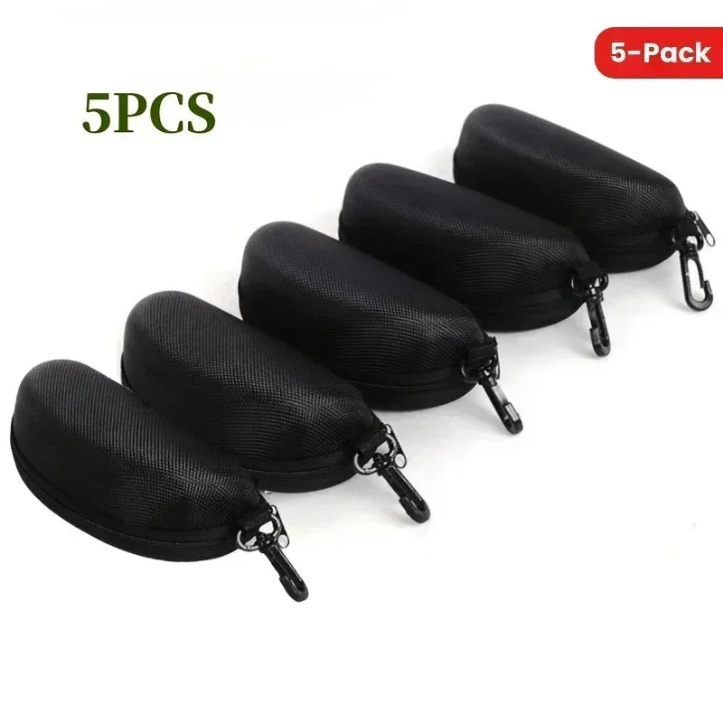 5/10pack Portable Zipper Sunglasses Protector Box Eye Glasses Case Box Oxford Travel Pack Glasses Case Accessories With Hook