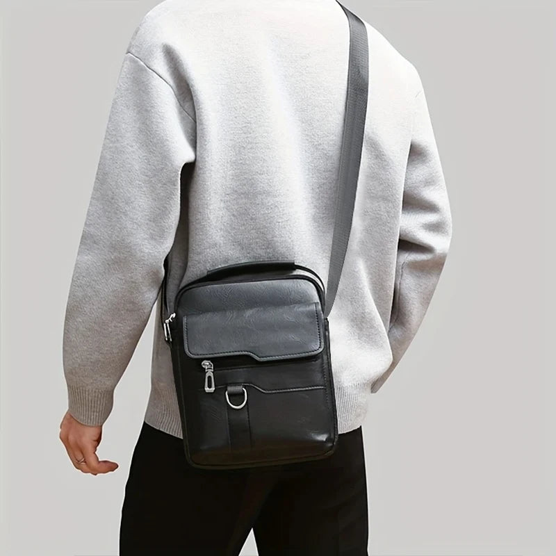 Neutraler Business-Schultertasche für Damen und Herren, geeignet für Geschäftsreisen, aus PU-Material