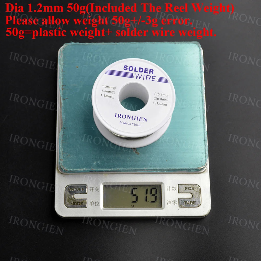 Irongien High Purity Soldering Wire 8g50g/Roll Mixed Tin Rosin Core Dia 0.6-1.5mm Solder Welding Wire For Electrical Soldering