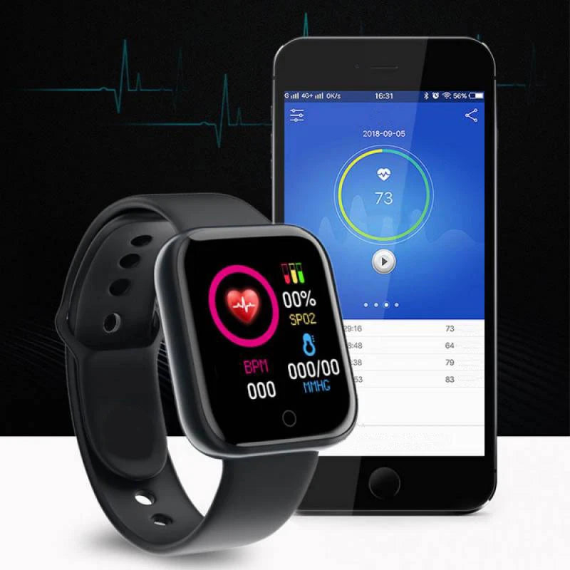 Smartwatch für Damen Herren Armbanduhr Bluetooth Verbundenes Telefon Musik-Player Fitness-Sportarmband Schlafmonitor Digitale Uhren
