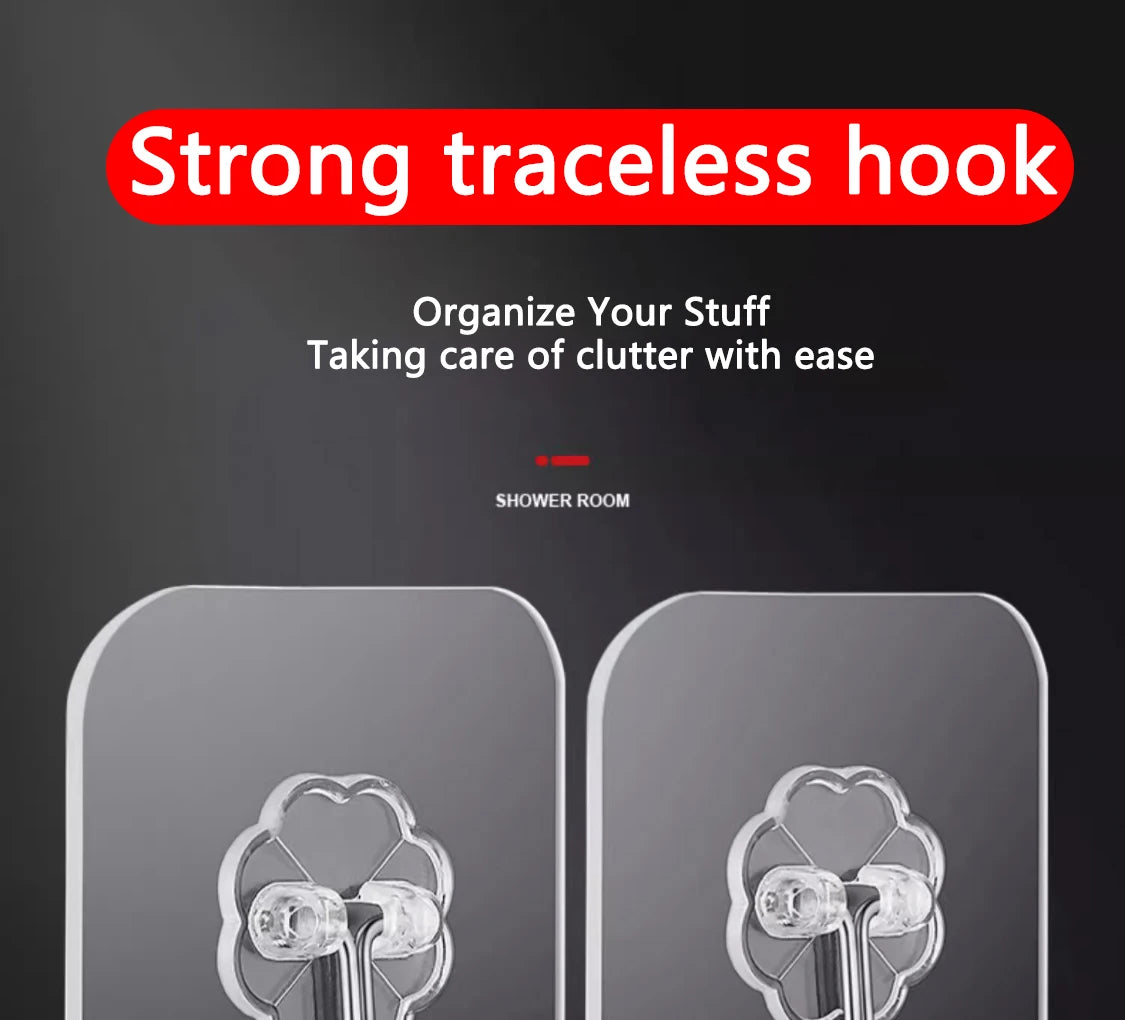 10/20 Pcs Hooks Transparent Strong Self Adhesive Door Wall Hangers Hooks Suction Heavy Load Rack Cup Sucker for Kitchen Bathroom