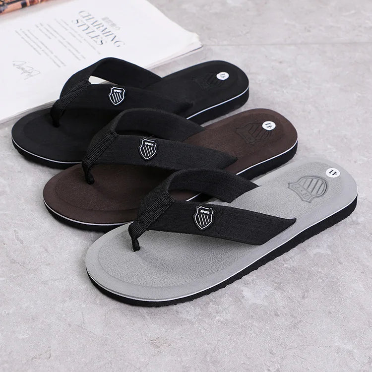 Flip-Flops For Men 2024 Summer Anti-Skid Breathable Home Outdoor Comfortable Slippers Daily Casual Men Flip-Flops Beach Slippers