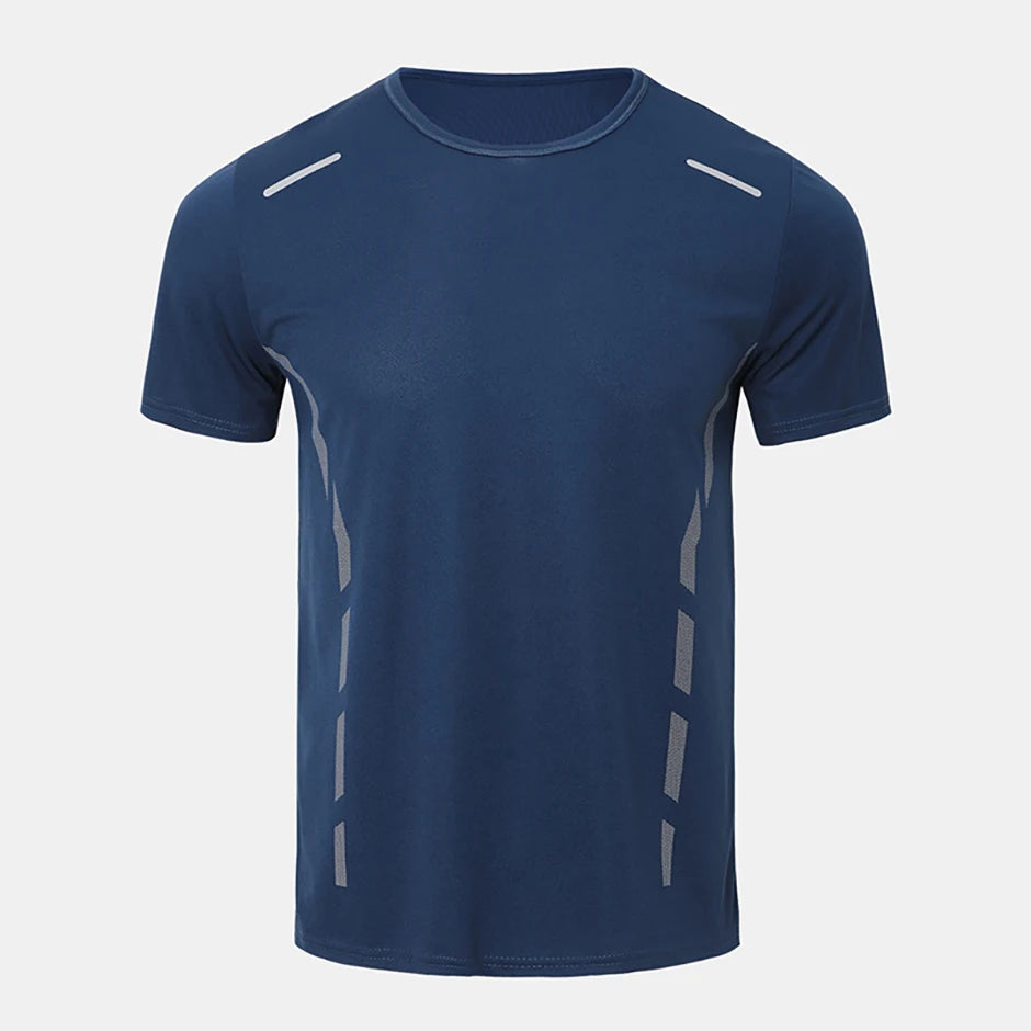 1/4 Pcs Men's Summer Fashion Printing Quick-drying Short-sleeved Youth Leisure Sports Fitness Breathable Top Middle-aged Loose T