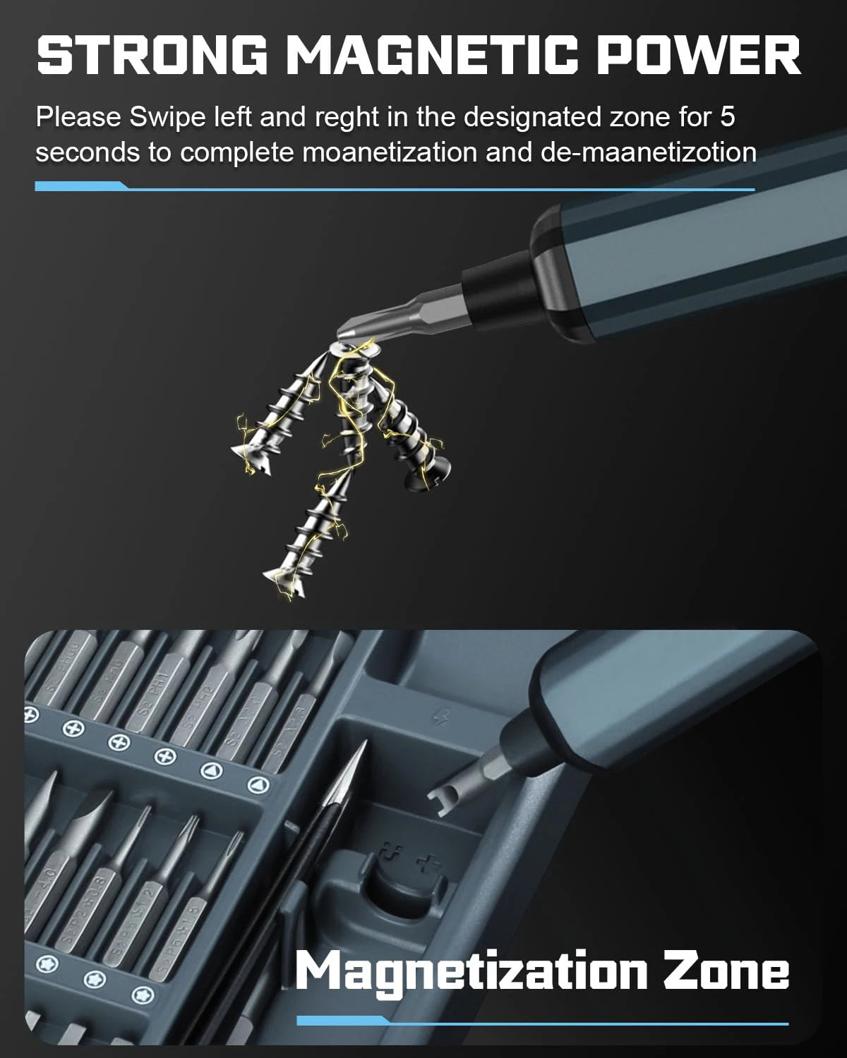 68 in 1 Electric Screwdriver Set 5 Torque Settings Precision Power Tool Magnetic Screw Driver Bits for iPhone Glasses Watch PC - Shoppiline