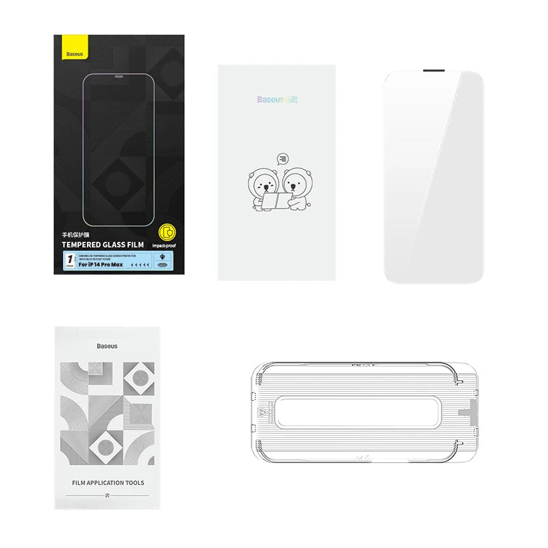 Baseus 0.4mm Corning Tempered Glass for iPhone 17 16 15 14 13 Pro Max Plus Screen Protector Anti-Peeping Auto Installation Film - Shoppiline