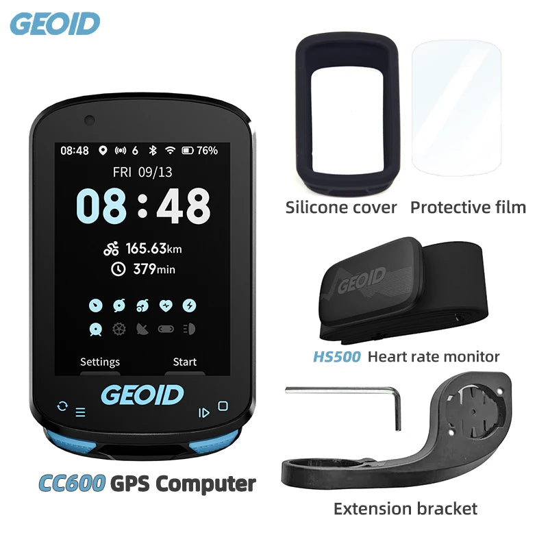 GEOID CC600 Route Navigation Bicycle GPS Computer 11 Languages Wireless Bike Speedometer Automatical WIFI ANT+ Odometer - Shoppiline