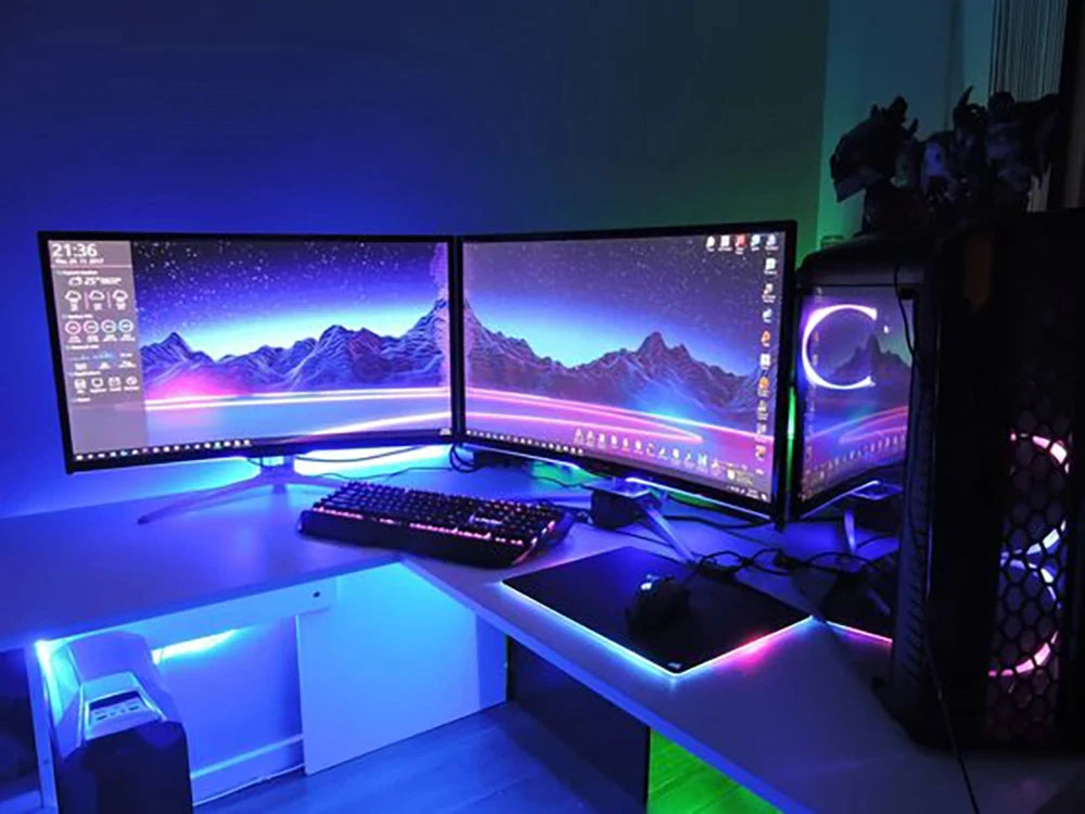 5V LED-Streifen USB RGB 5050 LED-Lichtband Musik-Synchronisation App-Steuerung Luces Led Flexible Lampe für Raumdekoration TV-Hintergrundbeleuchtung