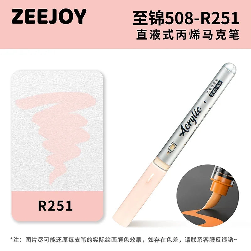 ZEEJOY 120/12/1 Colors Direct Liquid Acrylic Marker Pens Waterproof Pen Soft Brush Nib for Manga School Art Supplies Stationery