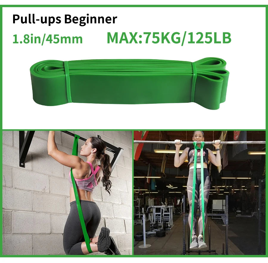 Workout Pilates Latex Resistance Band Sport Fitness Exercise Elastic Band Heavy Duty Strength Pull Up Crossfit Gym Equipments