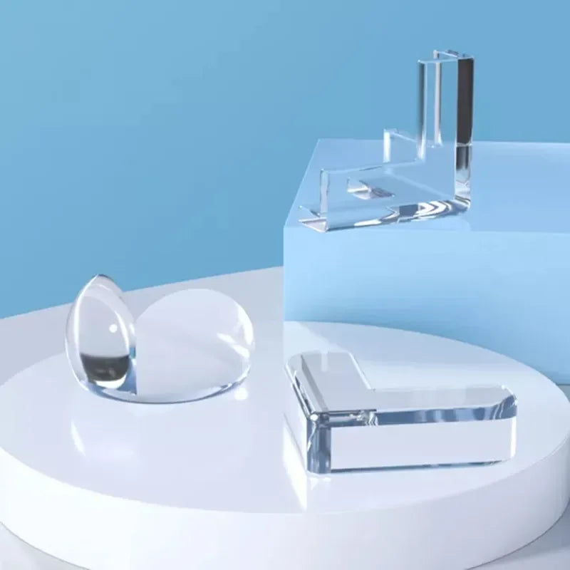 4/8/10/12Pcs Baby Safety Silicone Protector Table Corner Edge Protection Cover Transparent Anti Collision Soft Guard Home Tool