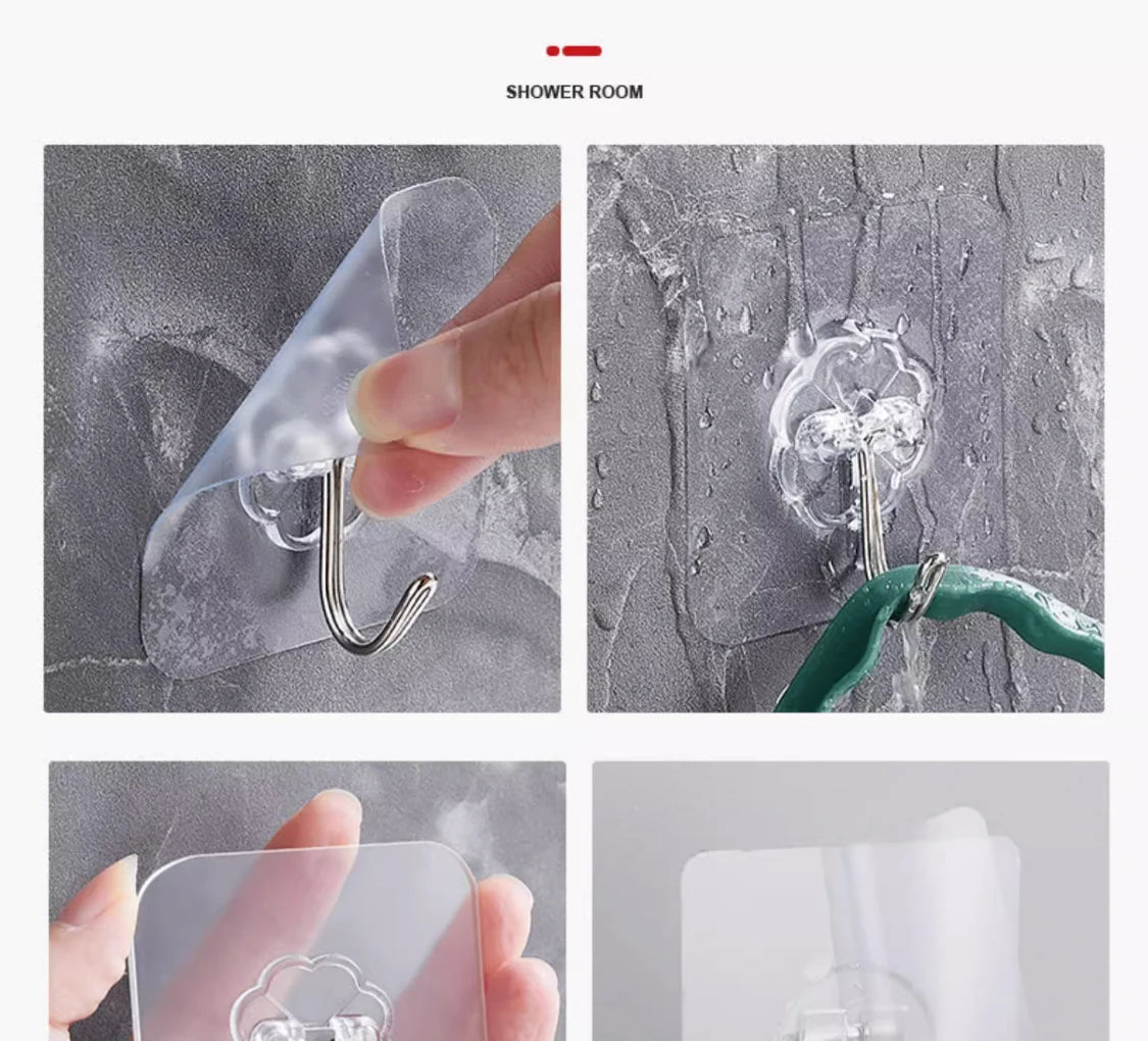 10/20 Pcs Hooks Transparent Strong Self Adhesive Door Wall Hangers Hooks Suction Heavy Load Rack Cup Sucker for Kitchen Bathroom