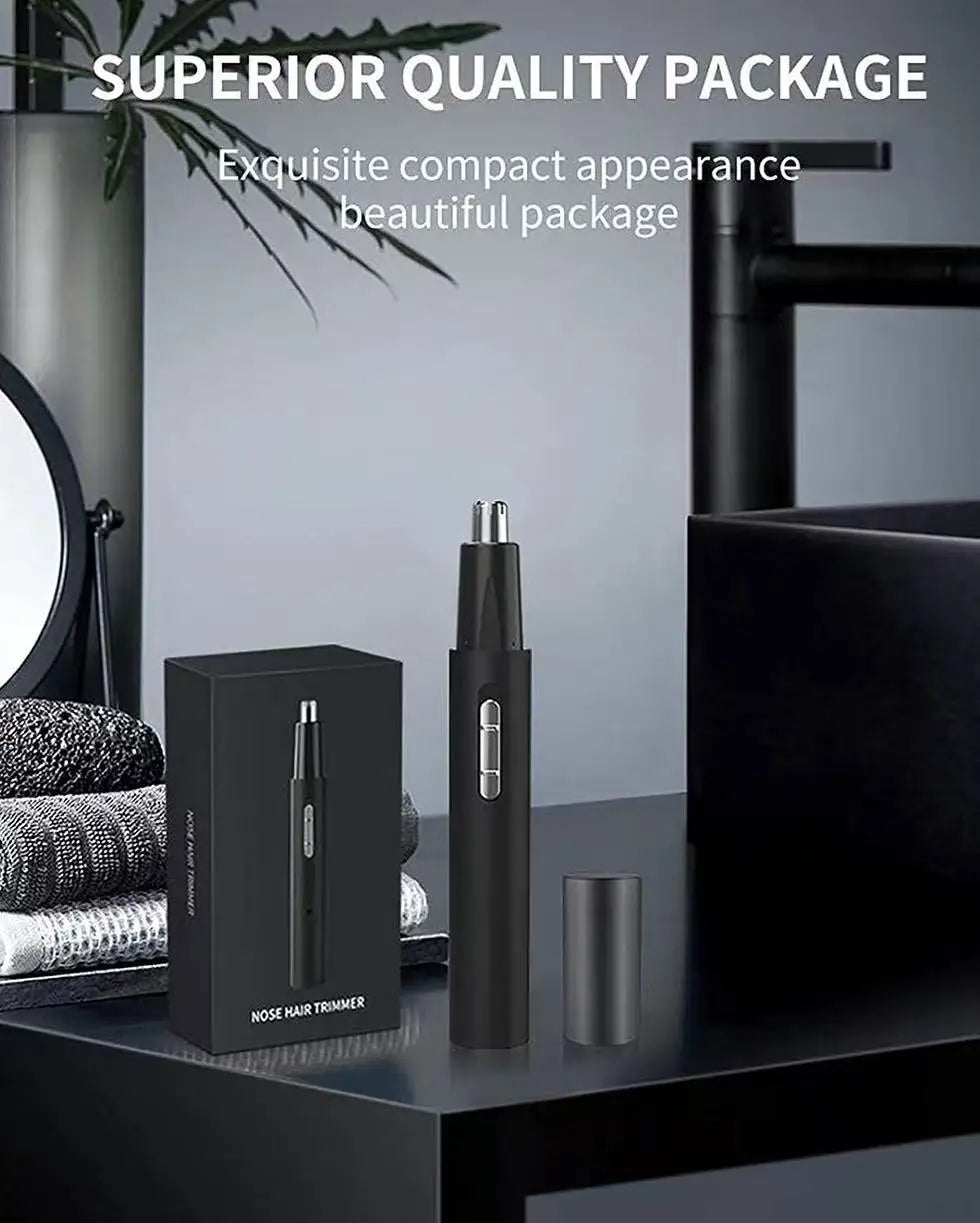 Three-in-One Electric Nose Hair Trimmer Aluminum Body USB Rechargeable Eyebrow Razor Portable Hair Remover for Cross-Border Use