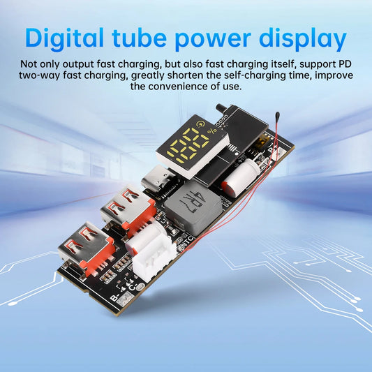3S 4S 5S 65W 100W Power Bank Double C Port Two way Fast Charge Mobile Power Module 18650 Charging Temperature Protection - Shoppiline