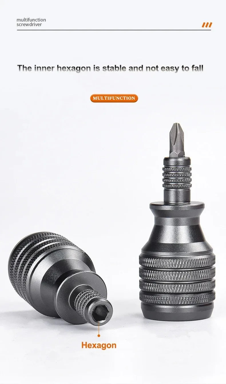 7-in-1 Mini Screwdriver Strong Magnetic Tip Palm Screwdriver Ratchet Screwdriver Mini Quick Ratchet Screwdriver Set