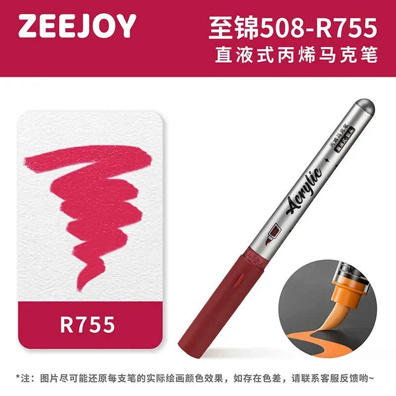 ZEEJOY 120/12/1 Colors Direct Liquid Acrylic Marker Pens Waterproof Pen Soft Brush Nib for Manga School Art Supplies Stationery