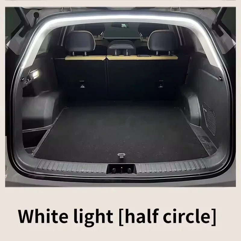 Car Trunk Led Light Strip 200cm/400cm Flexible PVC Decorative Light Strip Automatic Induction Atmosphere Lamp Universal for Suv