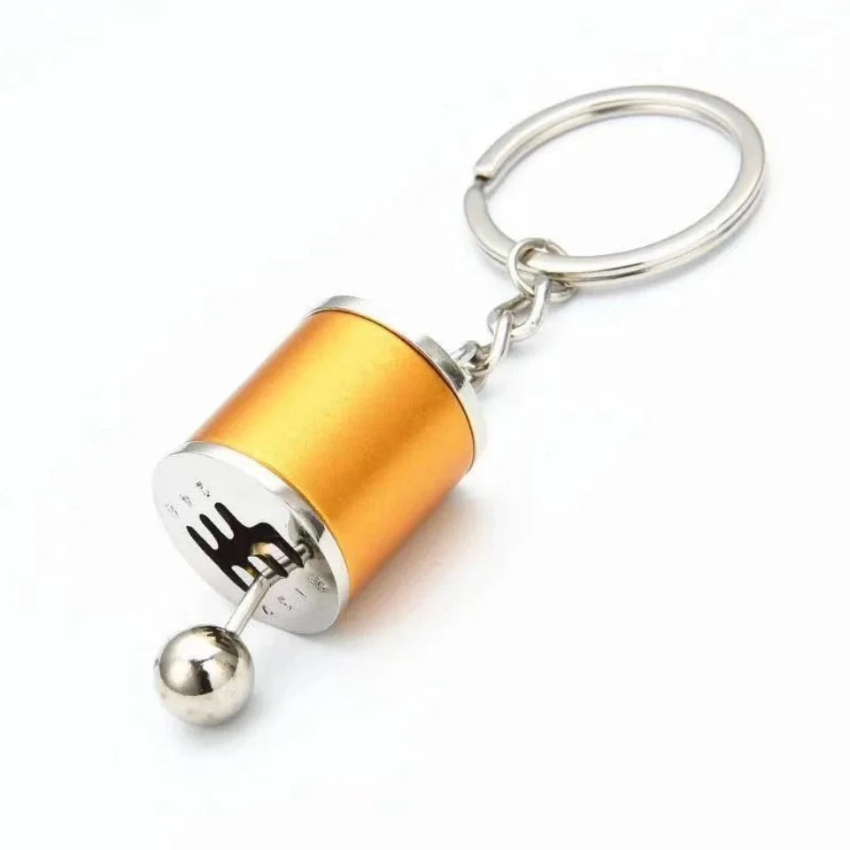 Metal Keyring Creative Car Shifter Keychain Six-Speed Gear Stick Knob Gearbox Model Key Antistress Adults New Fidget Toys