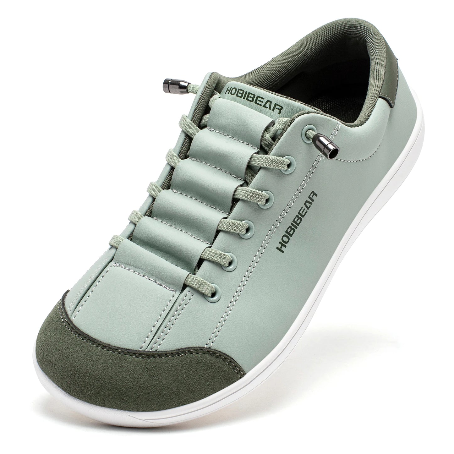 HOBIBEAR Unisex Barefoot Wide Toe Shoes Women Men Artificial Leather Minimalist Sneakers Adjustable Slip On Walking Shoes - Shoppiline