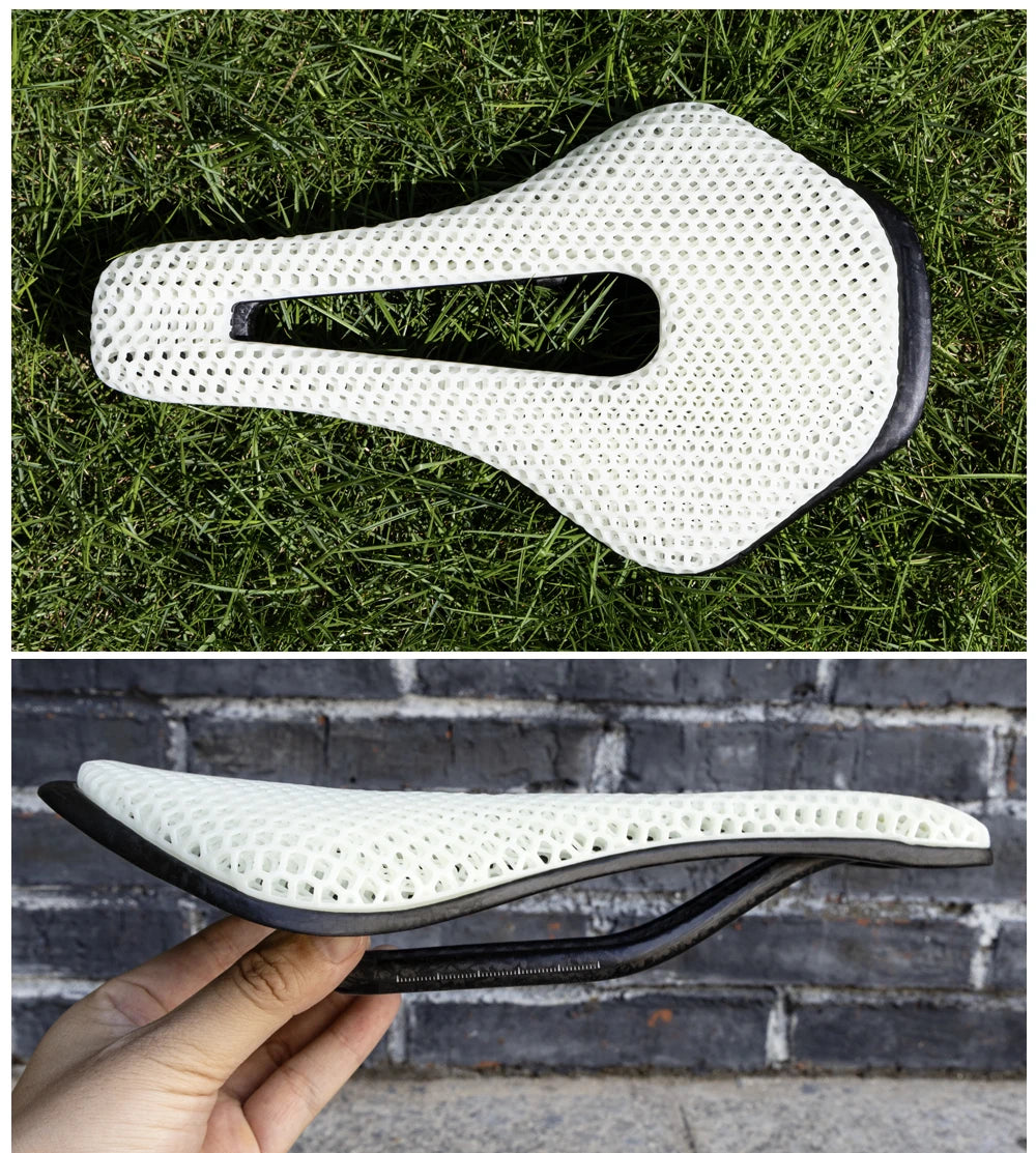 RYET Full Carbon 3D Printed Saddle Ultralight Hollow Comfortable Breathable MTB Road Racing Bike Cycling Seat Bicycle Accessory - Shoppiline