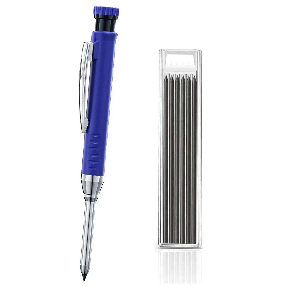 Woodworking Mechanical Pencil Set, Deep Hole Marking and Drawing, 2.8mm Reliable and Durable Lead, for Carpenters Engineering
