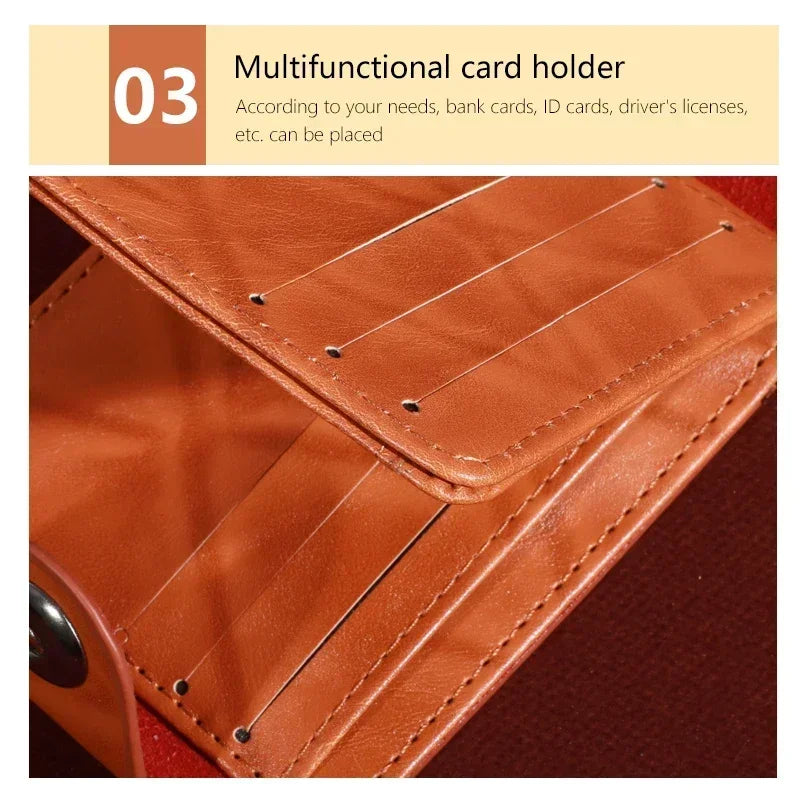 New Men's Trendy Leather Wallet with USD Print Multiple Card Holders High Capacity