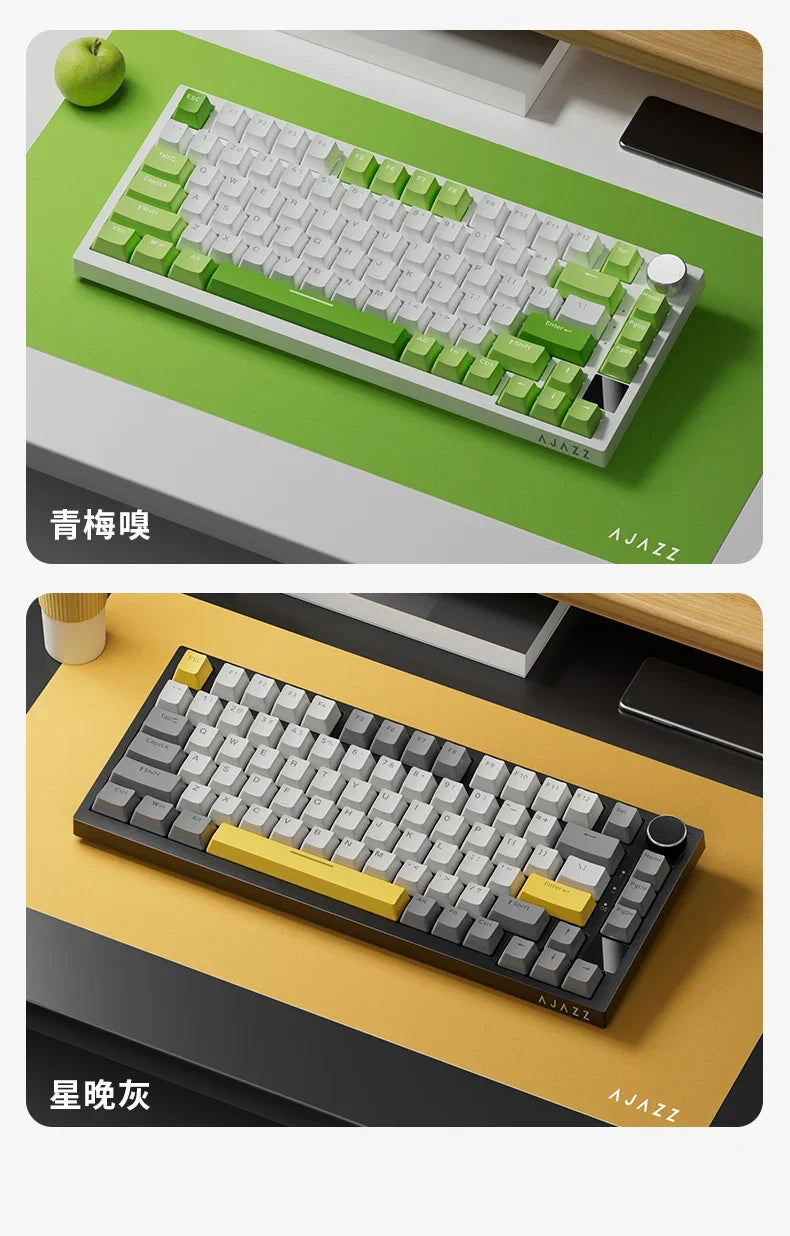 AJAZZ AK820/AK820 Pro Mechanical Gaming Keyboard Tri-Mode Bluetooth 5.1 Wireless Wired Knob Hot Swap Gasket Custom Keyboard