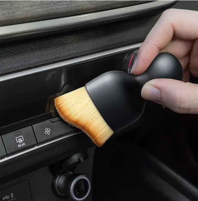 Auto-Lüftungsreiniger weiche Bürste mit Gehäuse Auto-Innenraumreinigungswerkzeug Künstliche Auto-Bürste Auto-Spaltenentstaubung Auto-Detailing